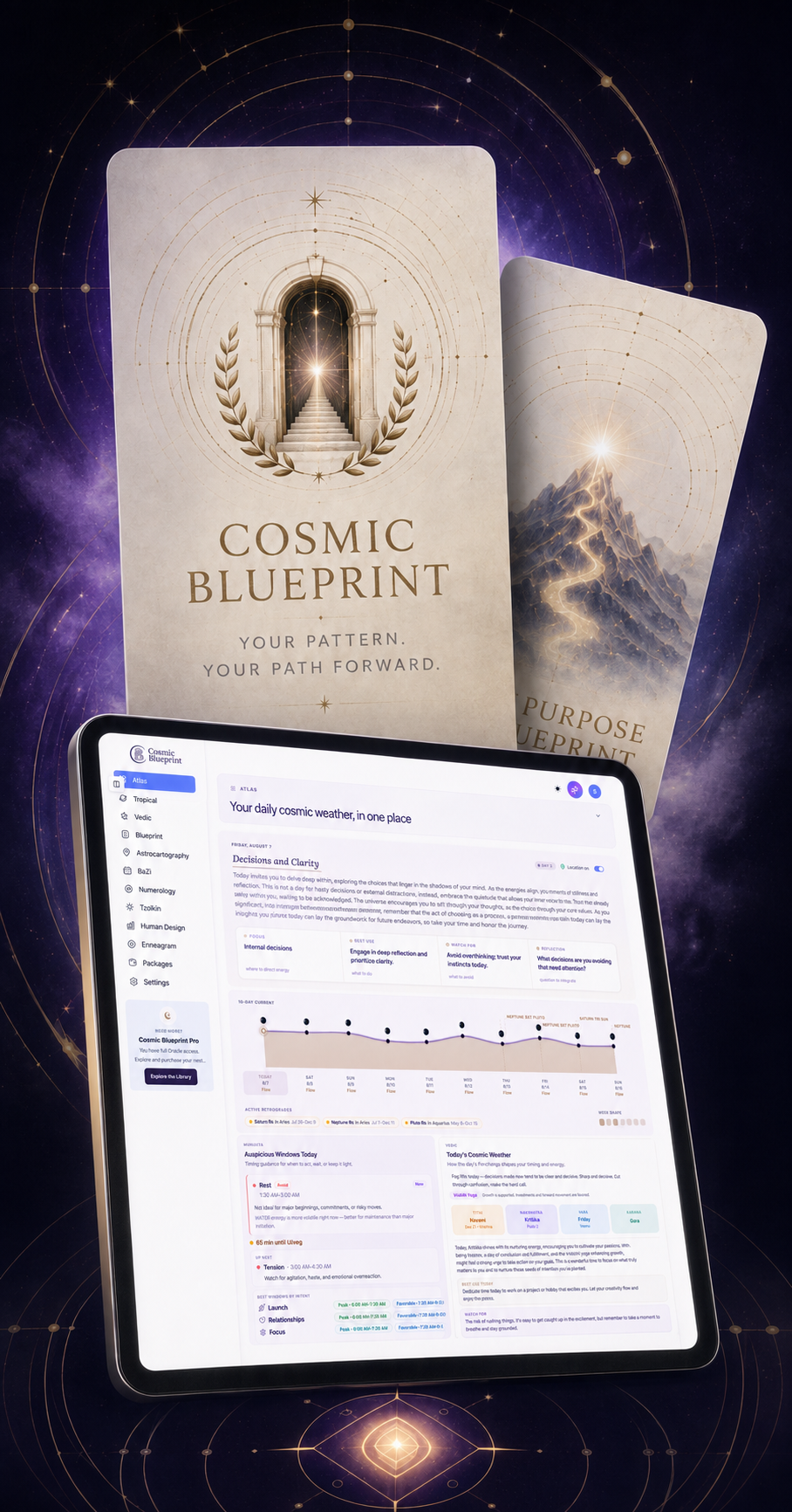 Cosmic Blueprint platform experience